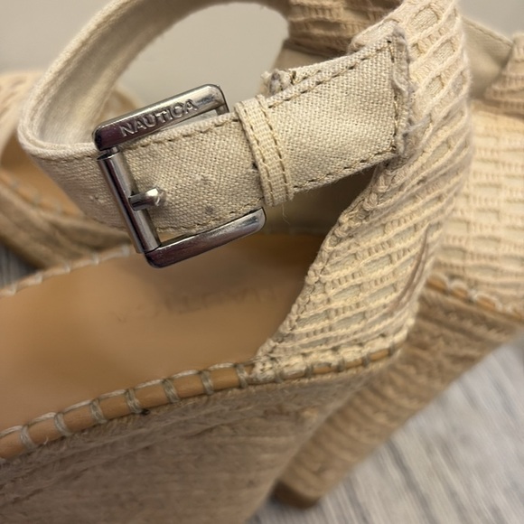 Nautica Wedge Sandals with Braided Design and Ankle Strap Size 11 - Picture 5 of 7